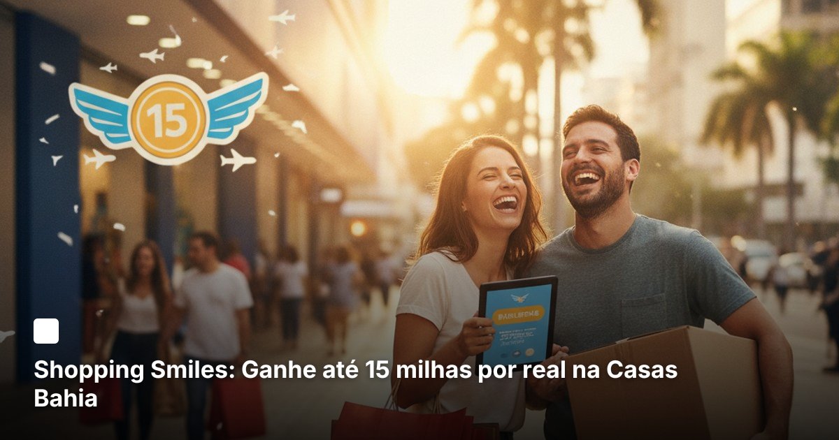 Shopping Smiles: Ganhe até 15 milhas por real na Casas Bahia
