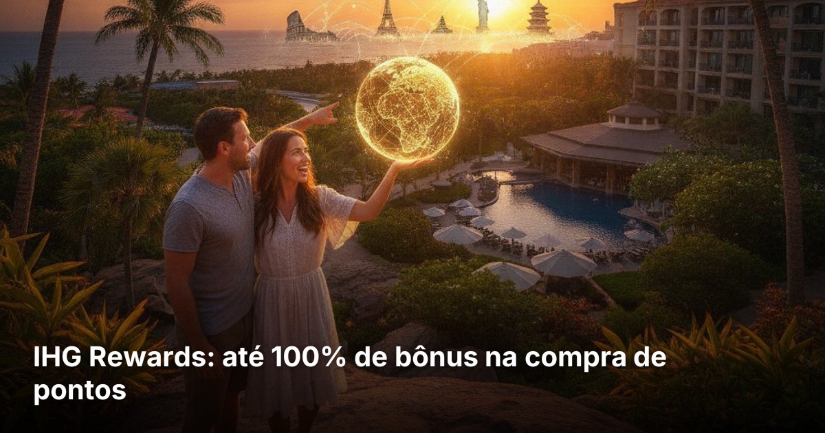 IHG Rewards: até 100% de bônus na compra de pontos