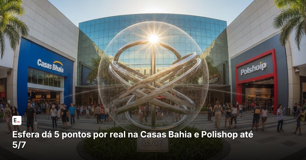 Esfera dá 5 pontos por real na Casas Bahia e Polishop até 5/7
