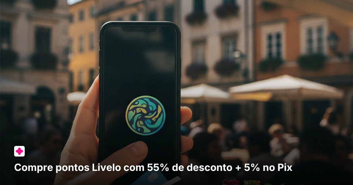 Compre pontos Livelo com 55% de desconto + 5% no Pix
