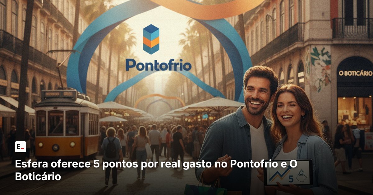 Esfera oferece 5 pontos por real gasto no Pontofrio e O Boticário