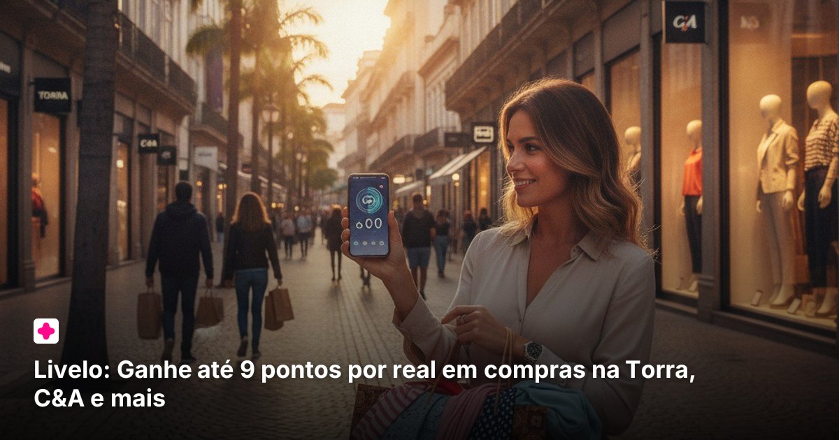 Livelo: Ganhe até 9 pontos por real em compras na Torra, C&A e mais