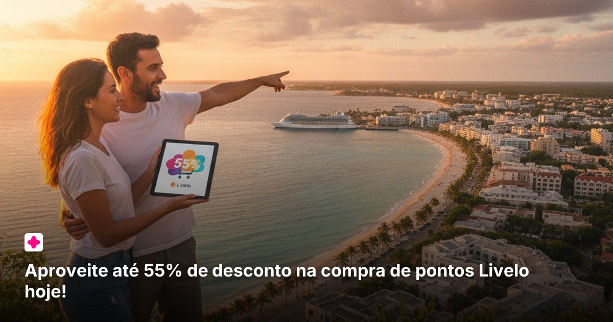 Aproveite até 55% de desconto na compra de pontos Livelo hoje!