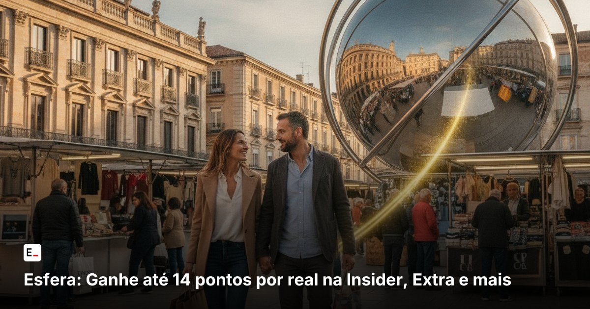 Esfera: Ganhe até 14 pontos por real na Insider, Extra e mais