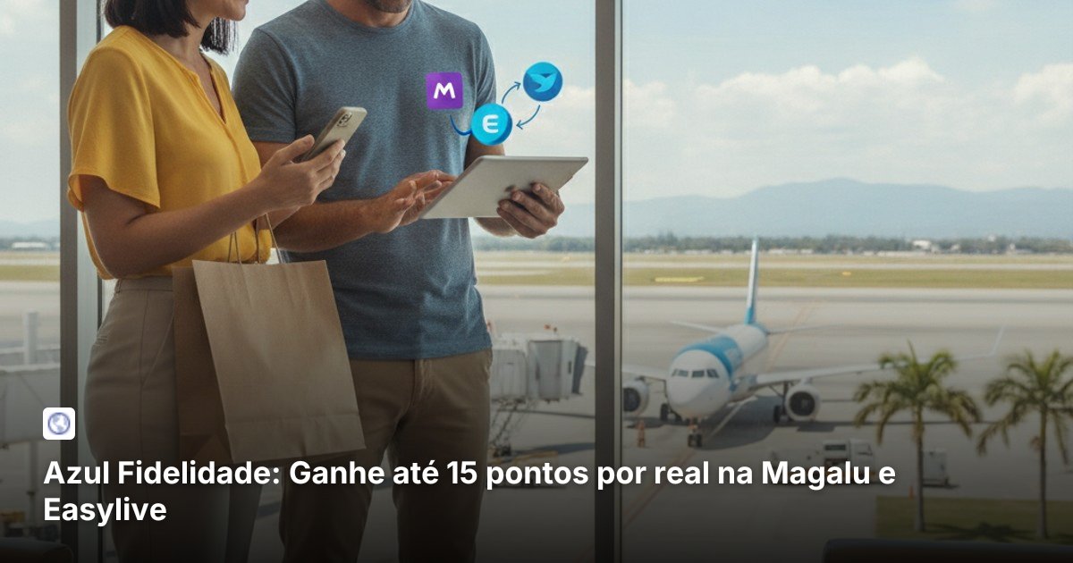 Azul Fidelidade: Ganhe até 15 pontos por real na Magalu e Easylive