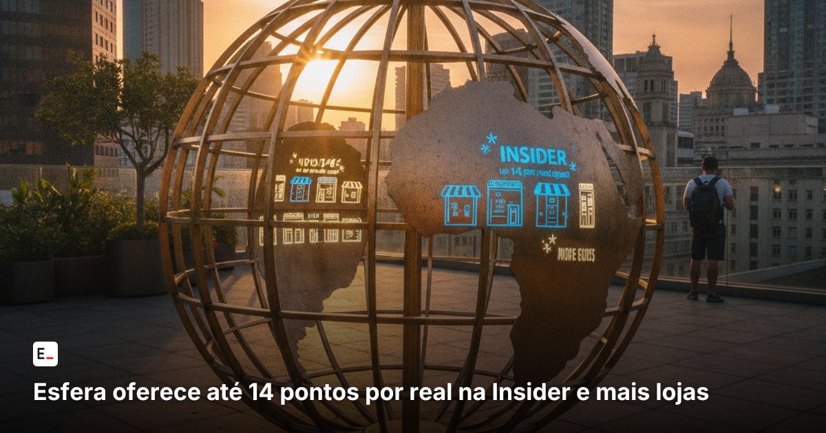 Esfera oferece até 14 pontos por real na Insider e mais lojas