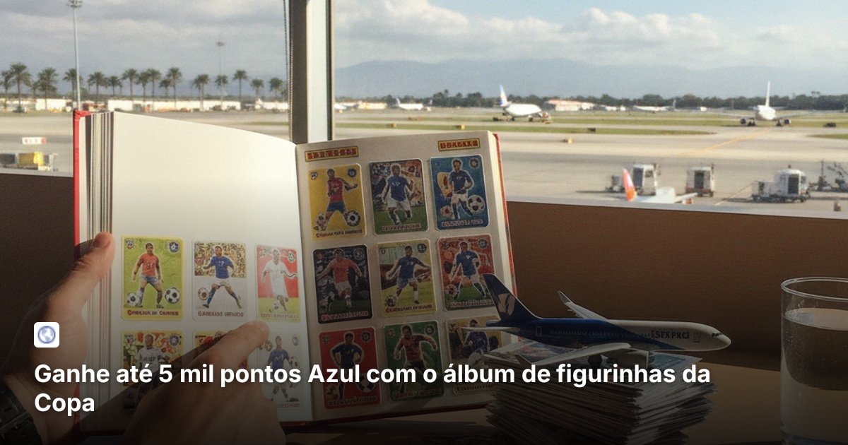 Ganhe até 5 mil pontos Azul com o álbum de figurinhas da Copa