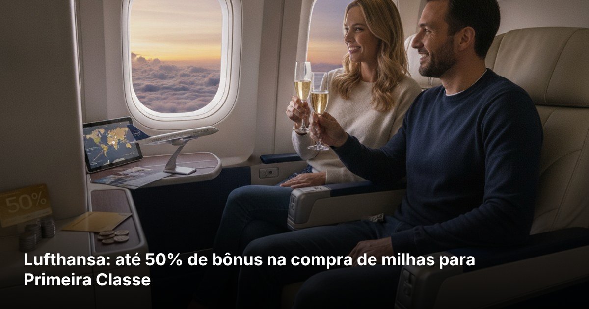 Lufthansa: até 50% de bônus na compra de milhas para Primeira Classe