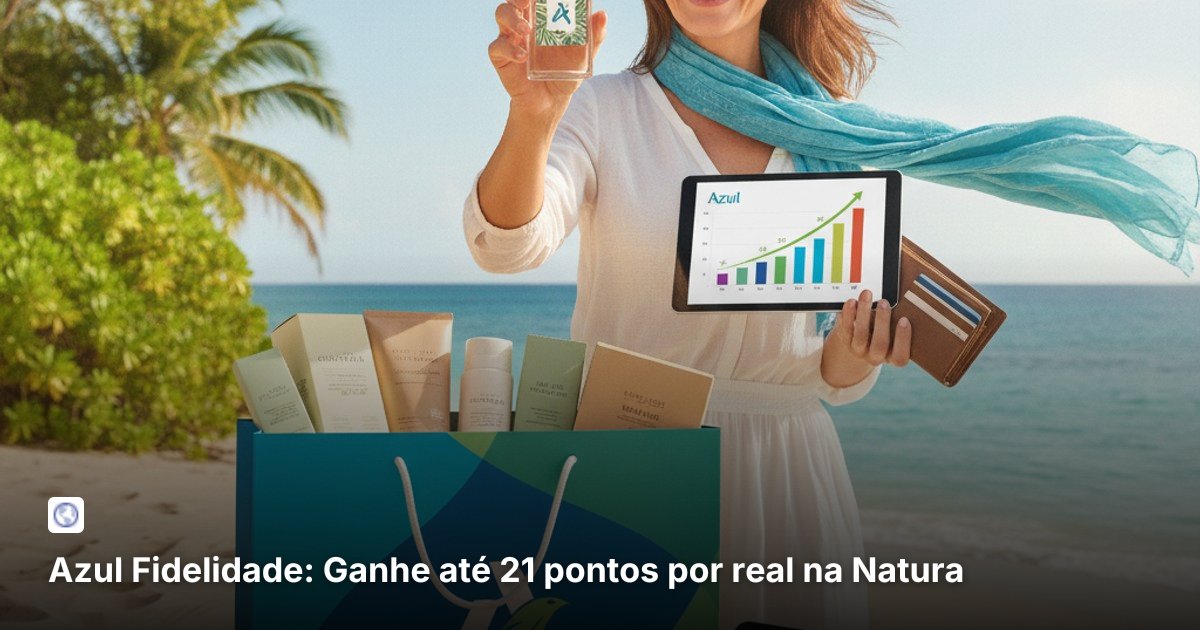 Azul Fidelidade: Ganhe até 21 pontos por real na Natura