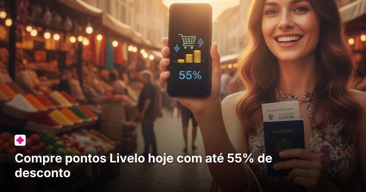 Compre pontos Livelo hoje com até 55% de desconto
