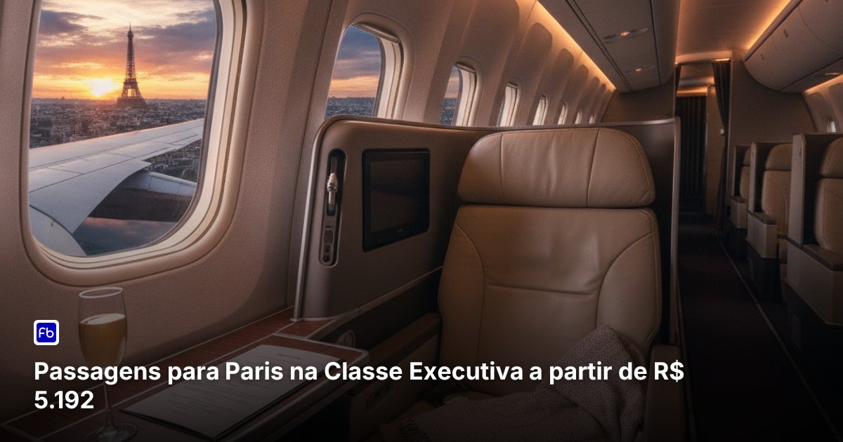 Passagens para Paris na Classe Executiva a partir de R$ 5.192
