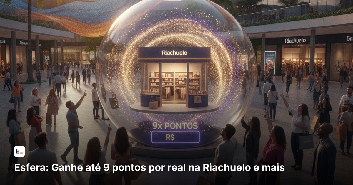 Esfera: Ganhe até 9 pontos por real na Riachuelo e mais