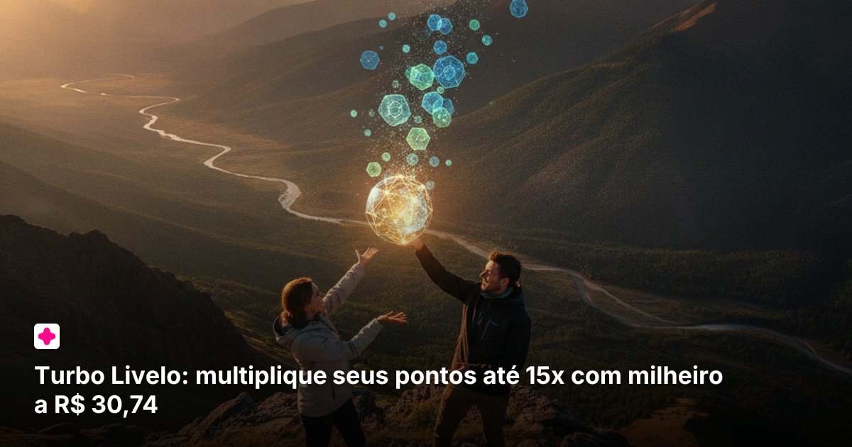 Turbo Livelo: multiplique seus pontos até 15x com milheiro a R$ 30,74