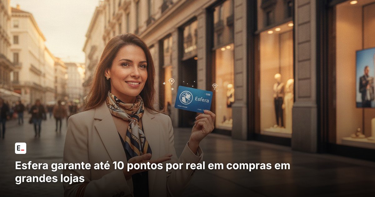 Esfera garante até 10 pontos por real em compras em grandes lojas