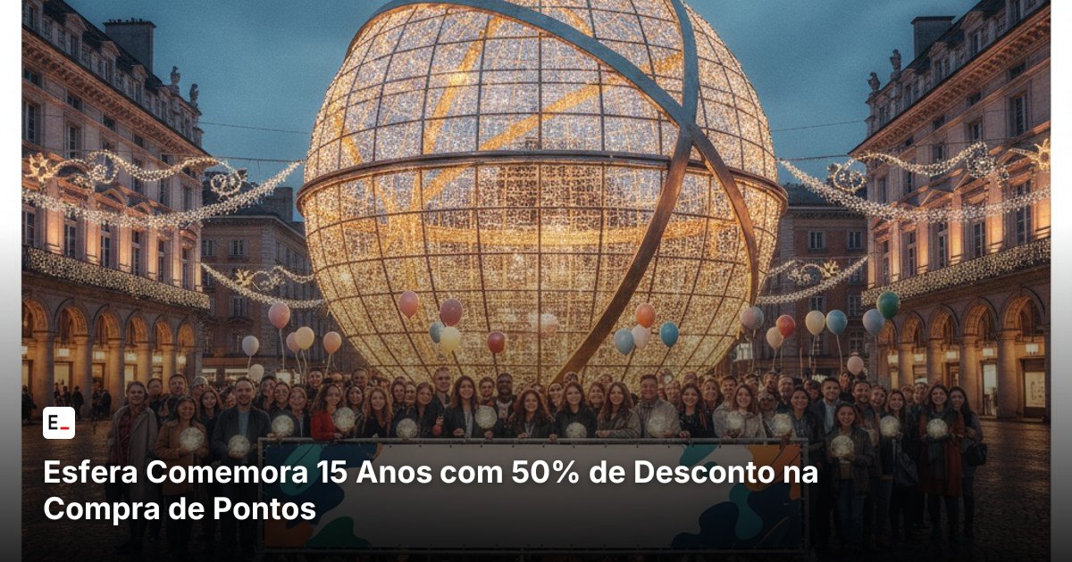 Esfera Comemora 15 Anos com 50% de Desconto na Compra de Pontos