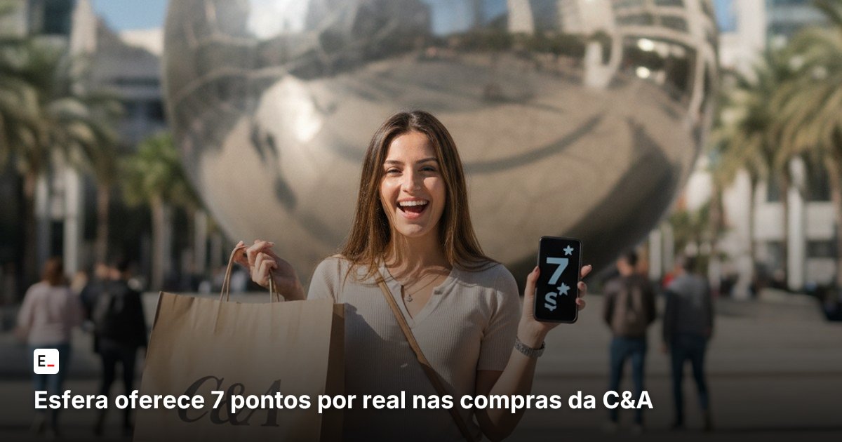 Esfera oferece 7 pontos por real nas compras da C&A