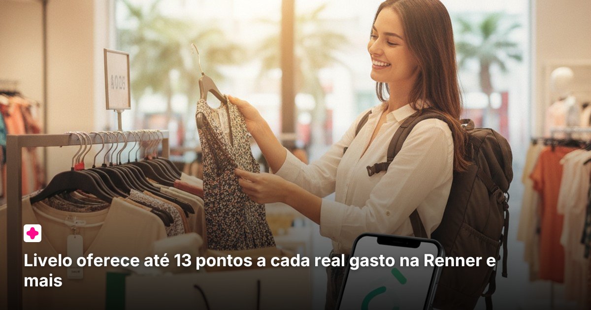 Livelo oferece até 13 pontos a cada real gasto na Renner e mais