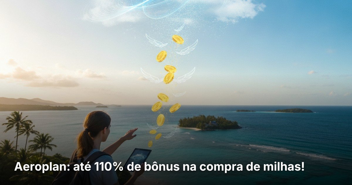Aeroplan: até 110% de bônus na compra de milhas!