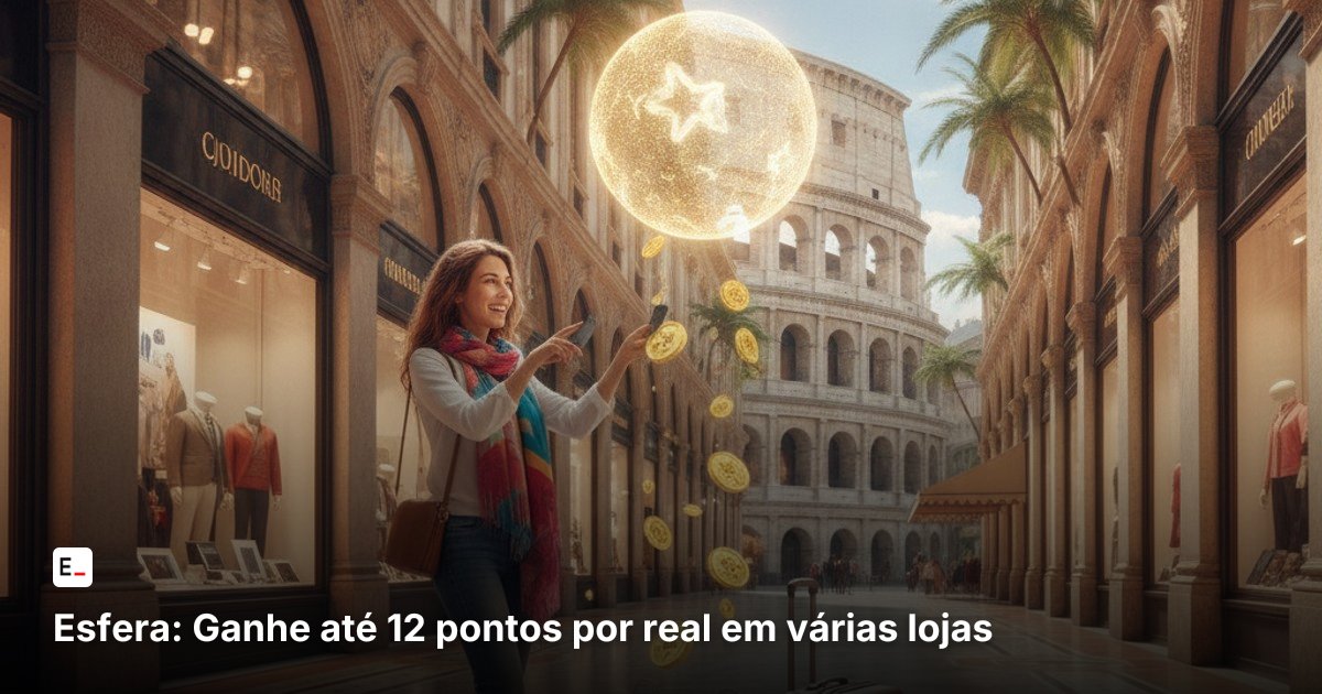 Esfera: Ganhe até 12 pontos por real em várias lojas
