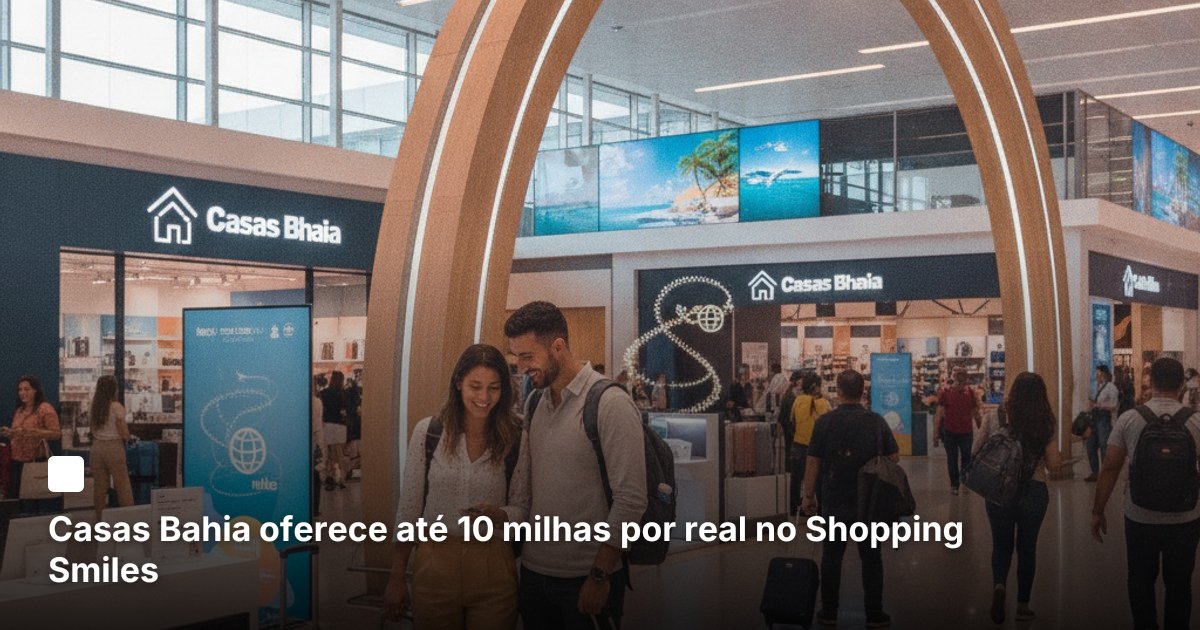 Casas Bahia oferece até 10 milhas por real no Shopping Smiles