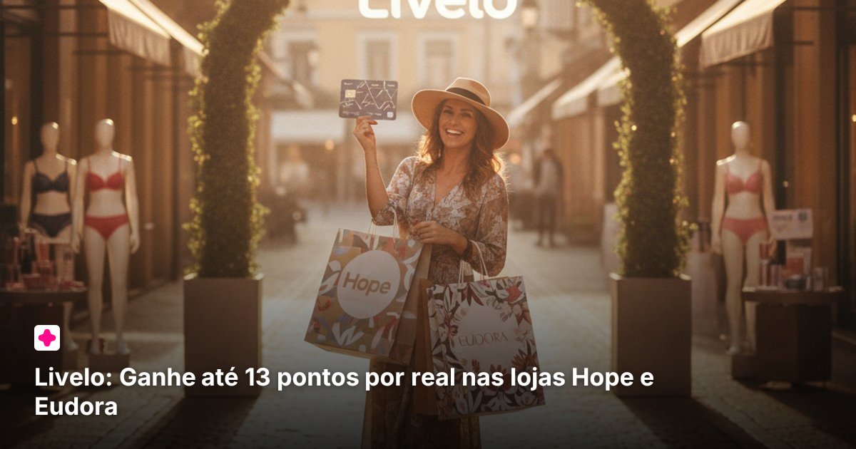 Livelo: Ganhe até 13 pontos por real nas lojas Hope e Eudora