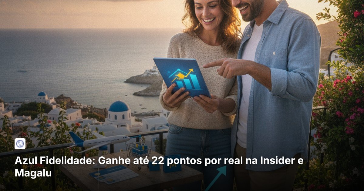 Azul Fidelidade: Ganhe até 22 pontos por real na Insider e Magalu