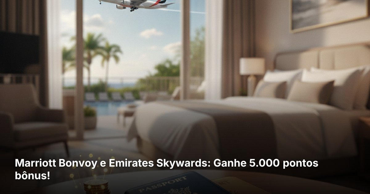 Marriott Bonvoy e Emirates Skywards: Ganhe 5.000 pontos bônus!