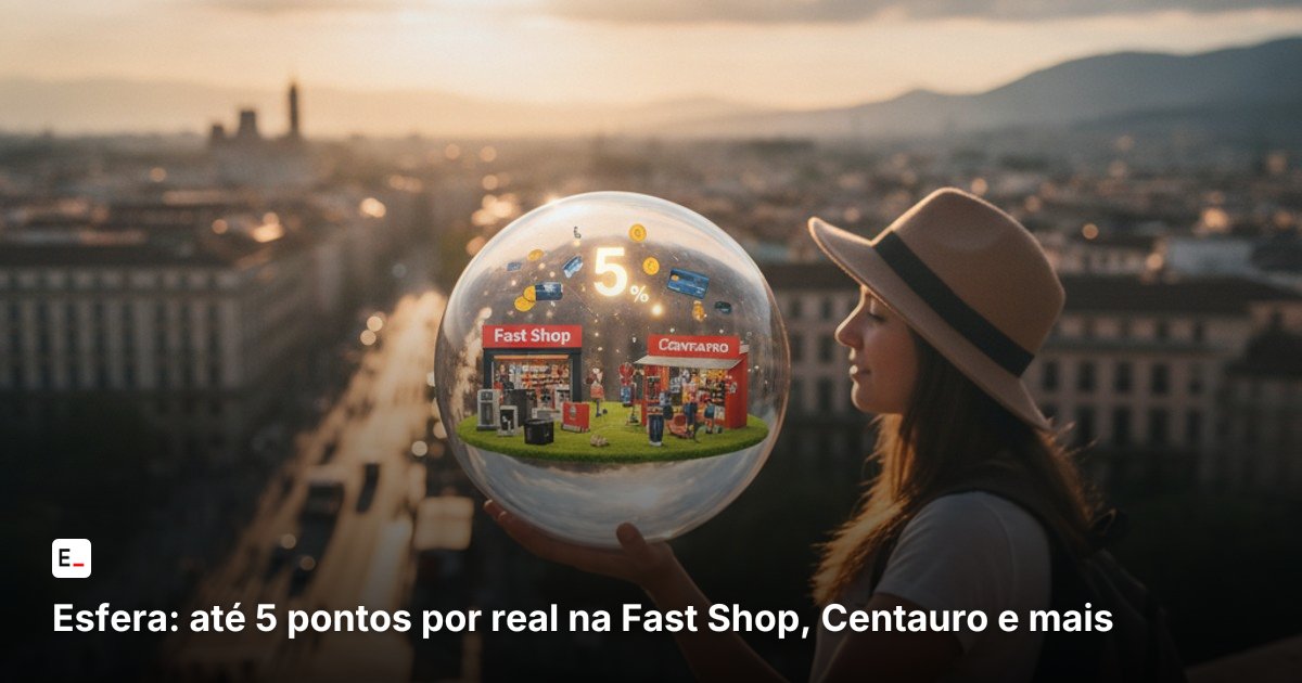 Esfera: até 5 pontos por real na Fast Shop, Centauro e mais