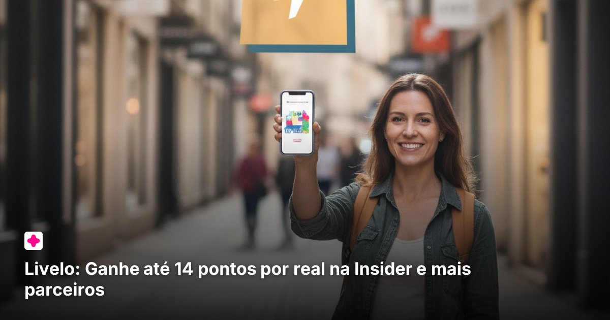 Livelo: Ganhe até 14 pontos por real na Insider e mais parceiros
