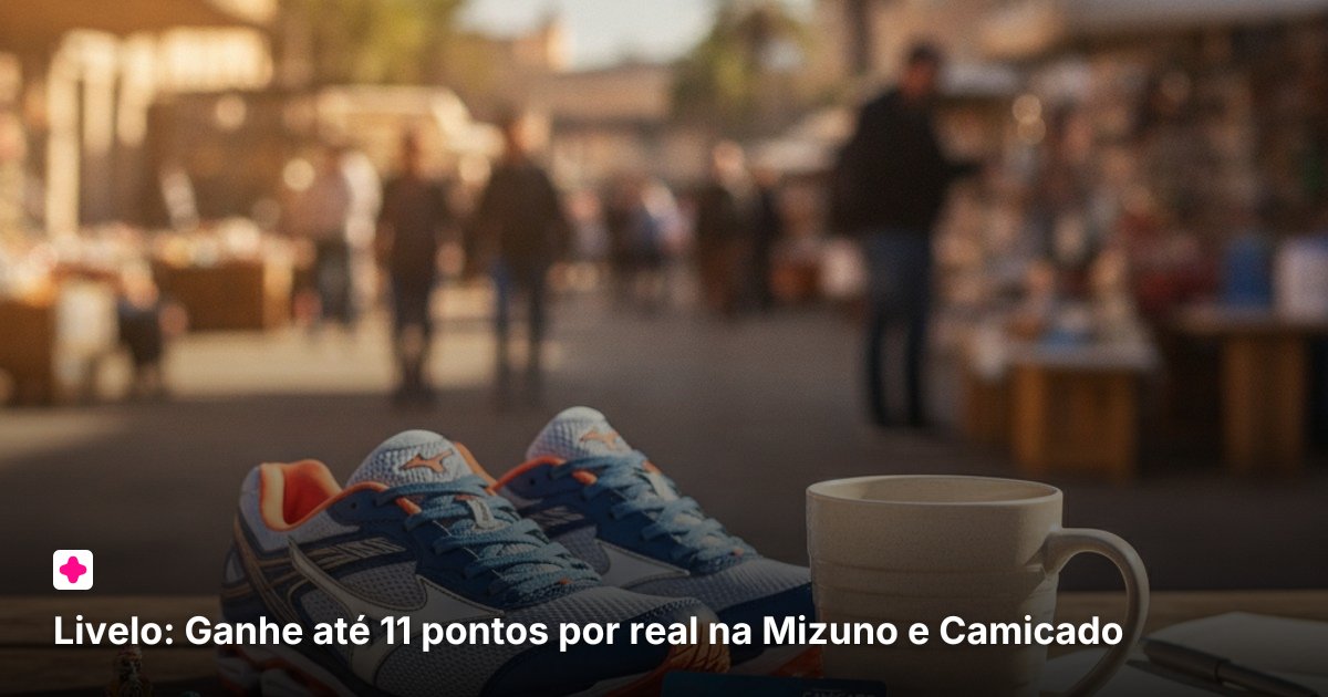 Livelo: Ganhe até 11 pontos por real na Mizuno e Camicado