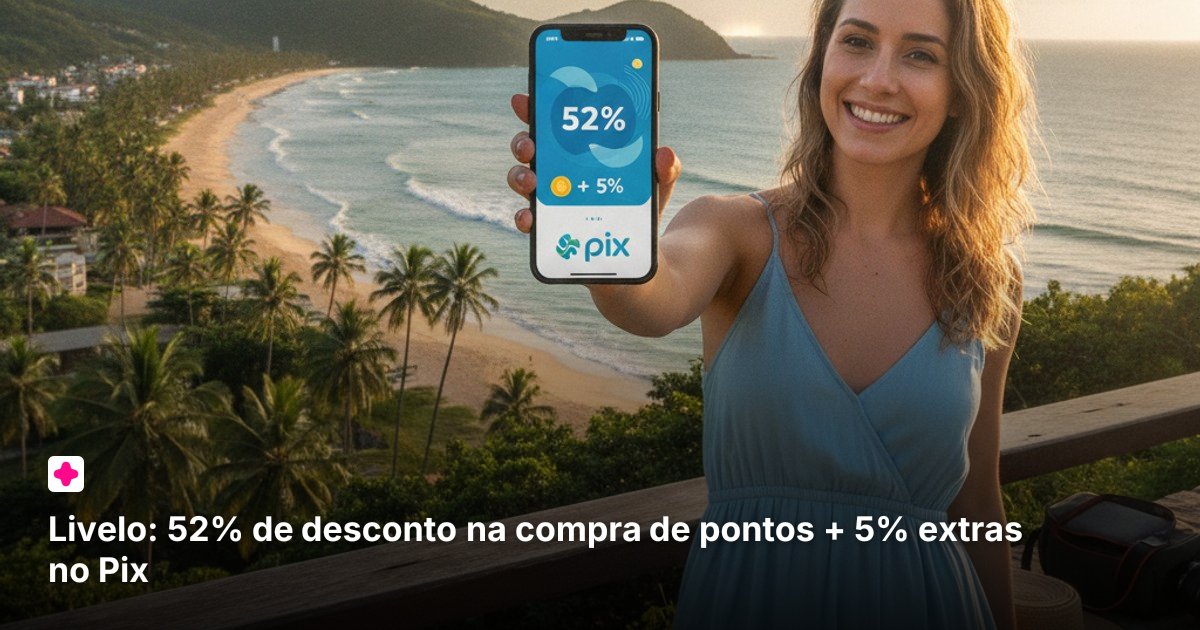 Livelo: 52% de desconto na compra de pontos + 5% extras no Pix