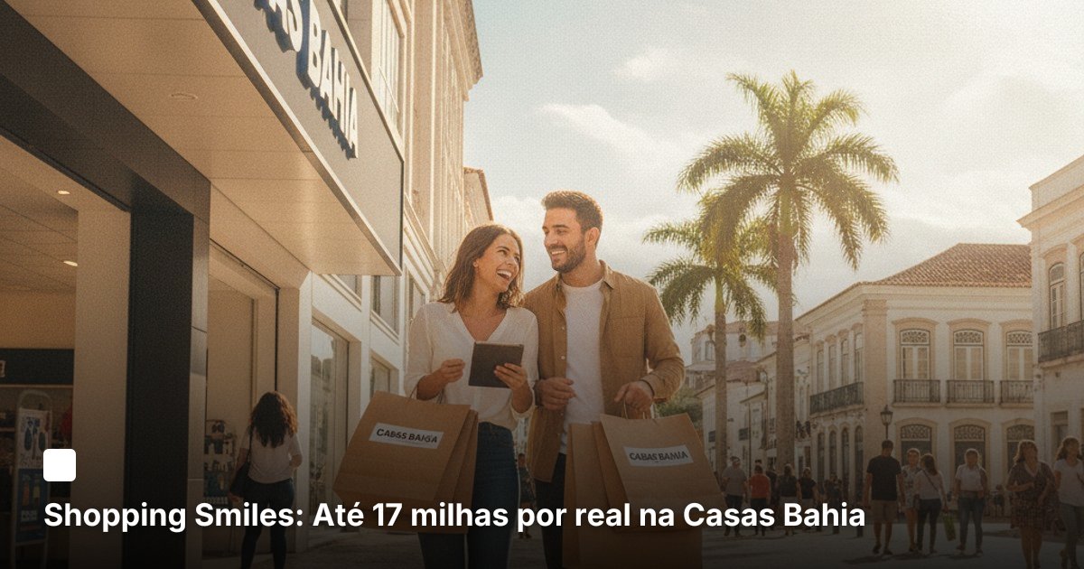 Shopping Smiles: Até 17 milhas por real na Casas Bahia