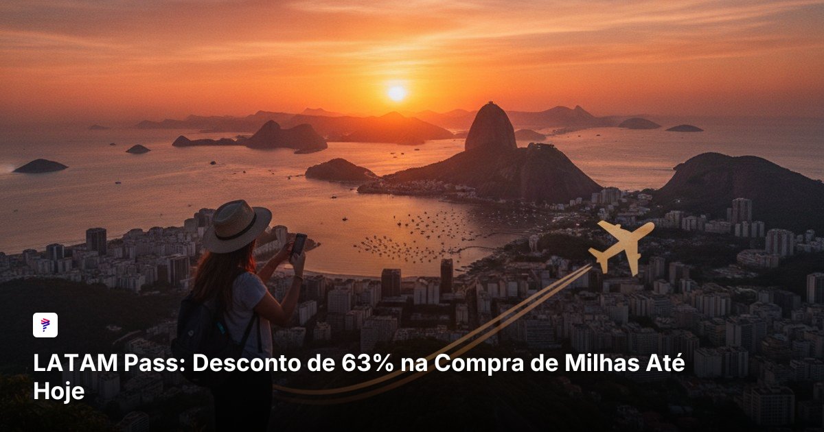 LATAM Pass: Desconto de 63% na Compra de Milhas Até Hoje