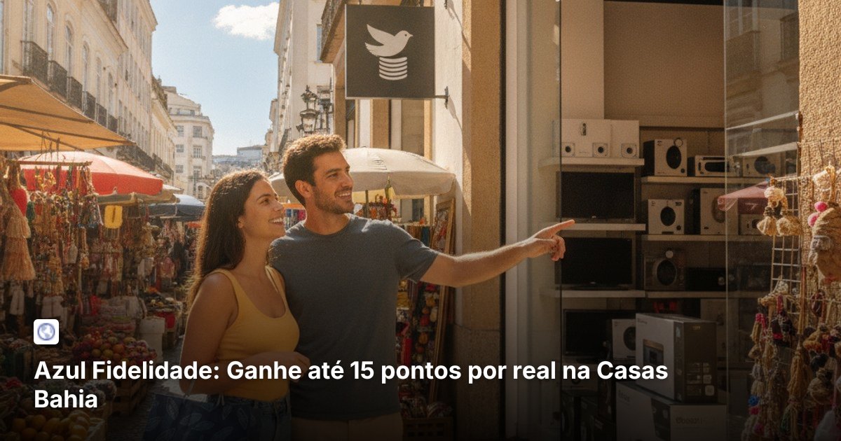 Azul Fidelidade: Ganhe até 15 pontos por real na Casas Bahia