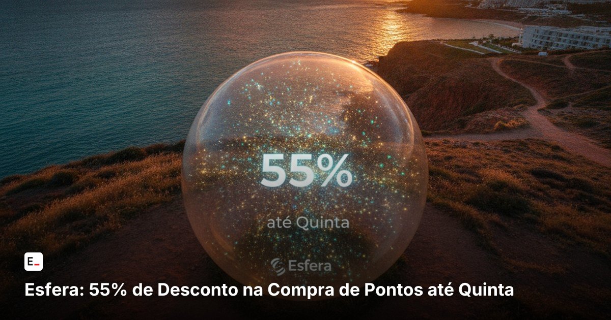 Esfera: 55% de Desconto na Compra de Pontos até Quinta
