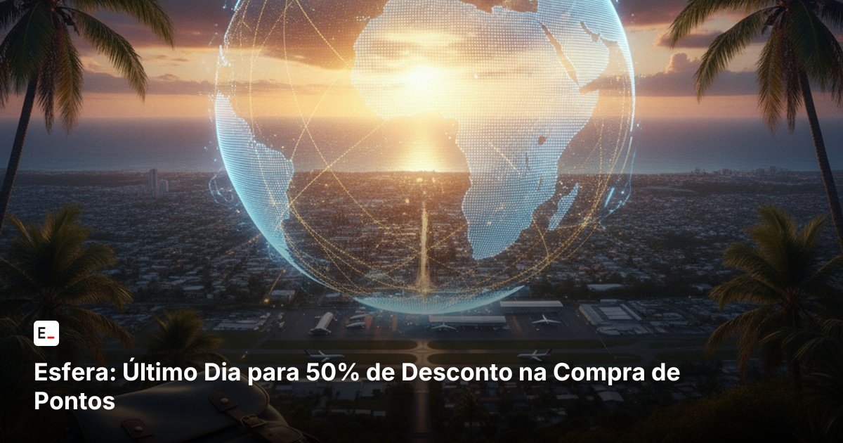 Esfera: Último Dia para 50% de Desconto na Compra de Pontos