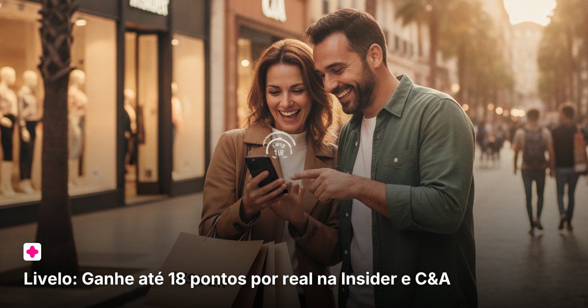 Livelo: Ganhe até 18 pontos por real na Insider e C&A