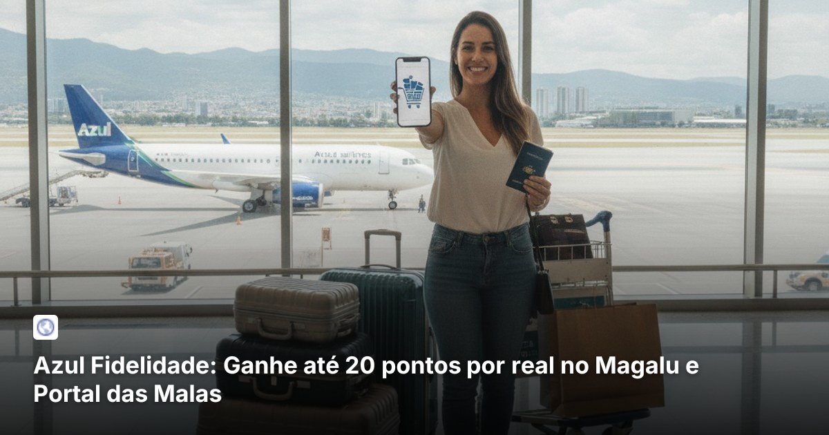 Azul Fidelidade: Ganhe até 20 pontos por real no Magalu e Portal das Malas