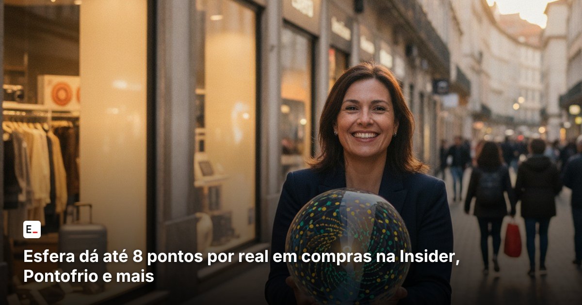 Esfera dá até 8 pontos por real em compras na Insider, Pontofrio e mais