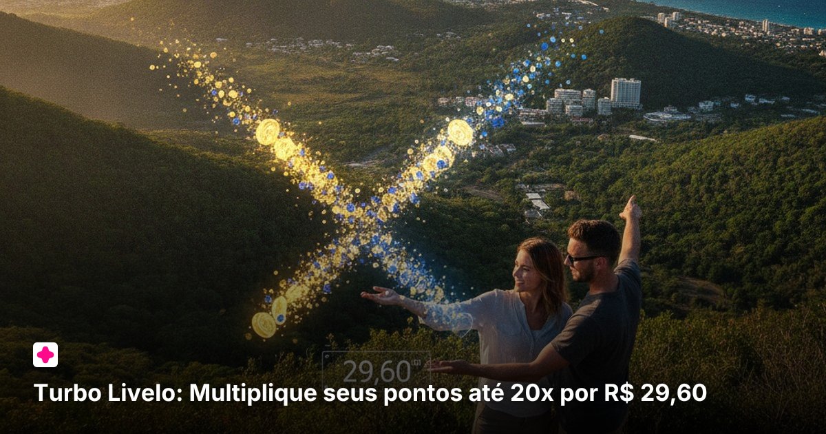 Turbo Livelo: Multiplique seus pontos até 20x por R$ 29,60
