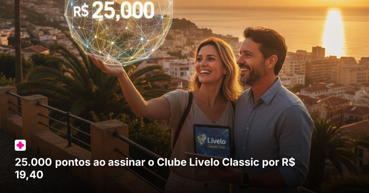 25.000 pontos ao assinar o Clube Livelo Classic por R$ 19,40