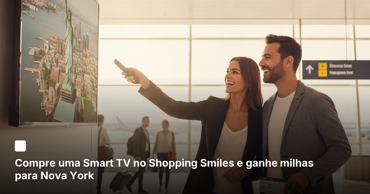 Compre uma Smart TV no Shopping Smiles e ganhe milhas para Nova York