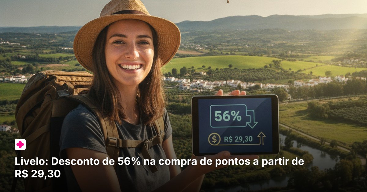 Livelo: Desconto de 56% na compra de pontos a partir de R$ 29,30