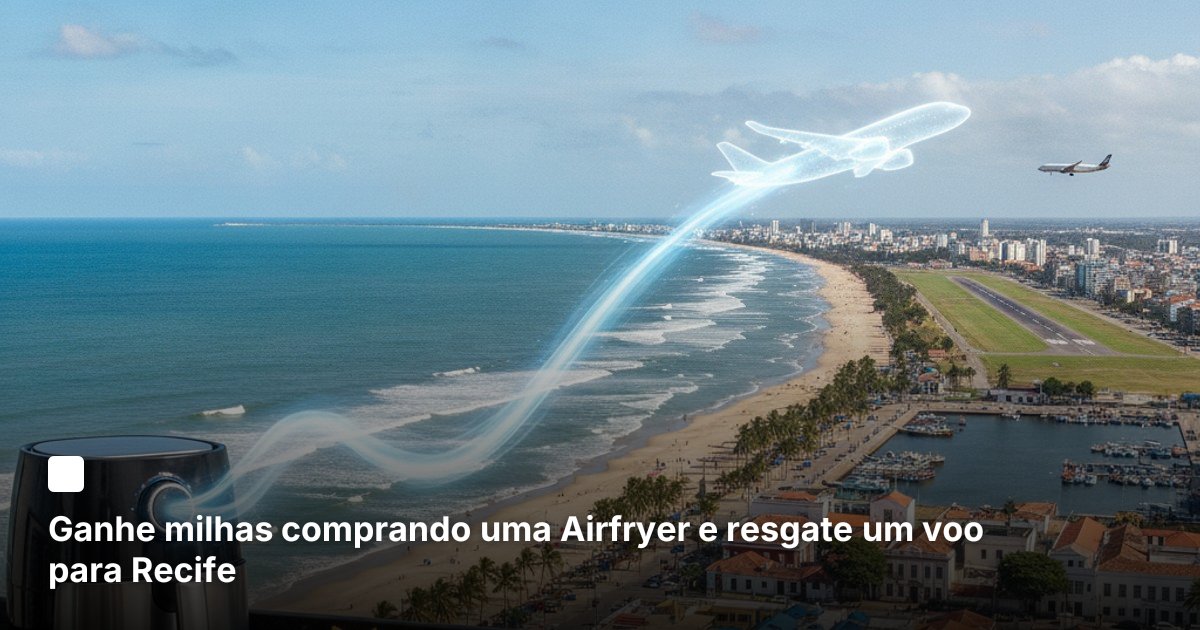 Ganhe milhas comprando uma Airfryer e resgate um voo para Recife