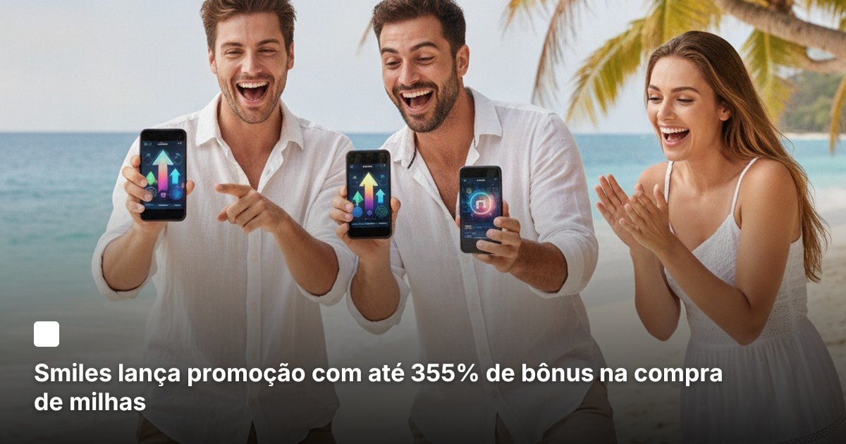 Smiles lança promoção com até 355% de bônus na compra de milhas