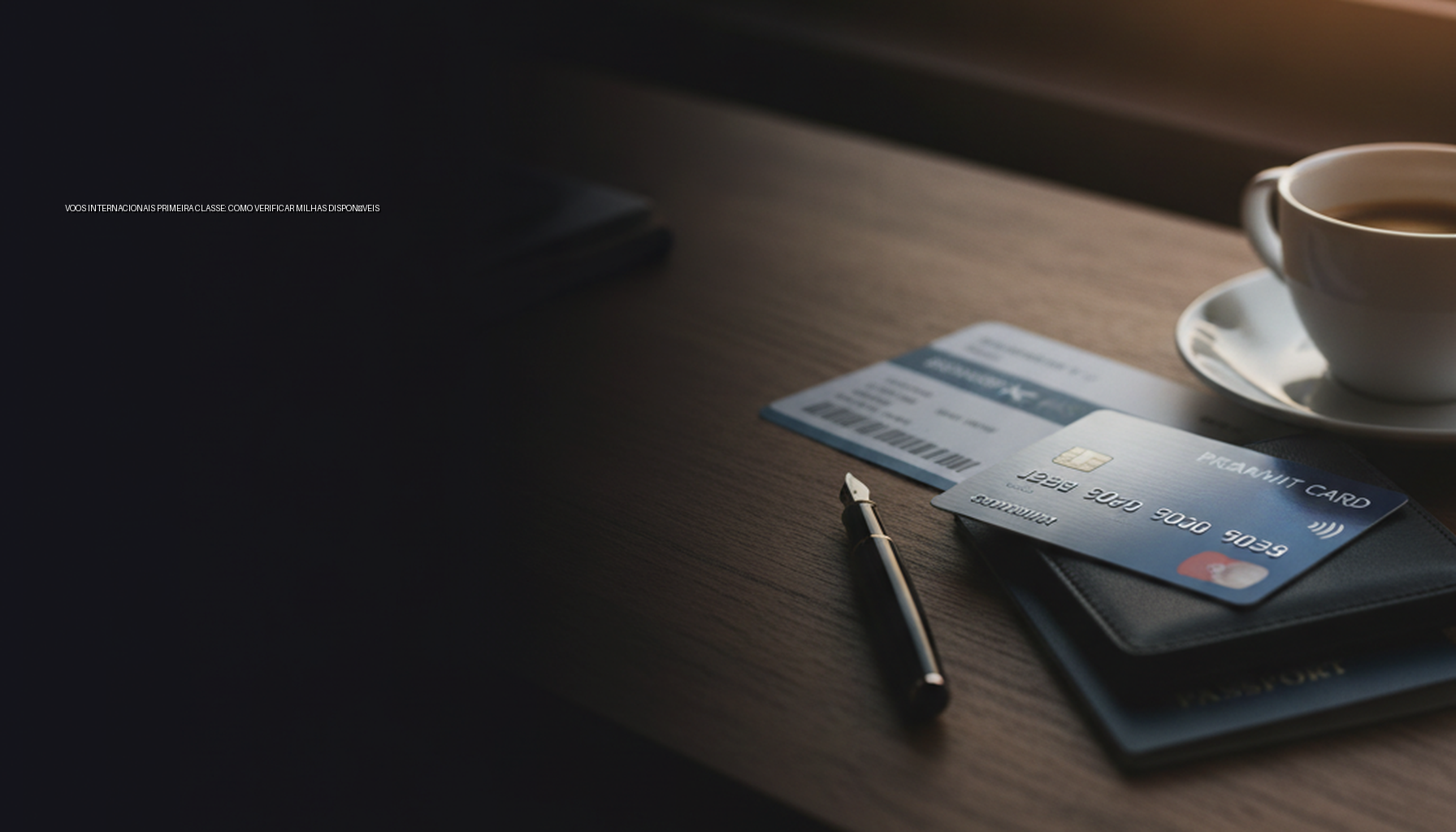 Voos Internacionais Primeira Classe: Como Verificar Milhas Disponíveis