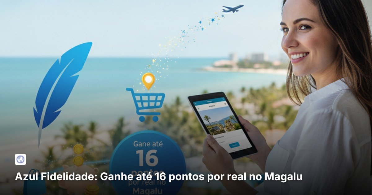 Azul Fidelidade: Ganhe até 16 pontos por real no Magalu