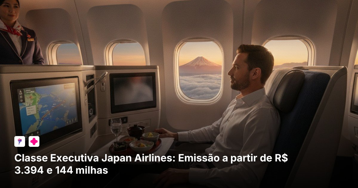 Classe Executiva Japan Airlines: Emissão a partir de R$ 3.394 e 144 milhas