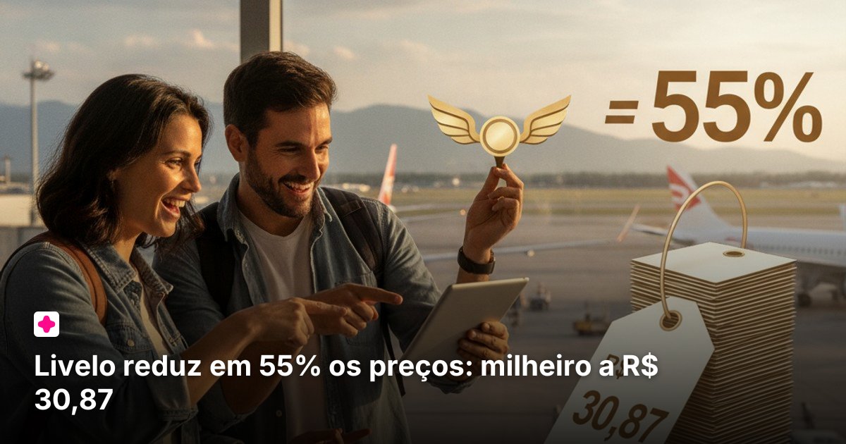 Livelo reduz em 55% os preços: milheiro a R$ 30,87