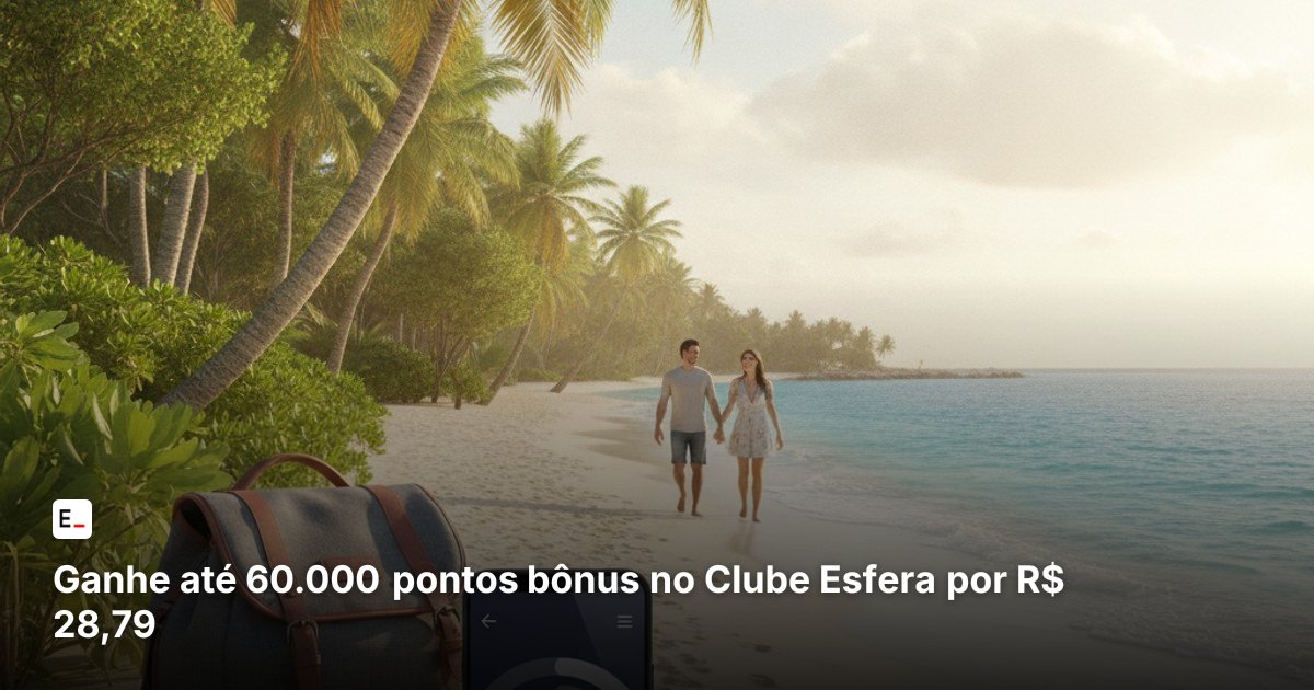 Ganhe até 60.000 pontos bônus no Clube Esfera por R$ 28,79